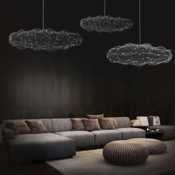 Подвесной светильник Cloud 10247/1000 Silver - фото в интерьере