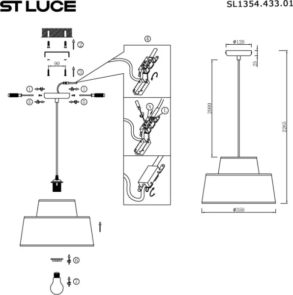 Подвесной светильник Jackie SL1354.433.01 - фото в интерьере