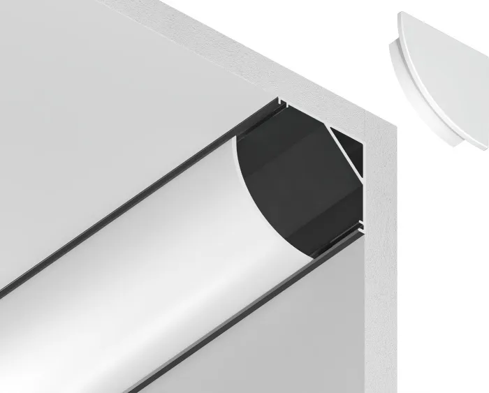 Профиль для светодиодной ленты Illumination GP2100BK - фото в интерьере