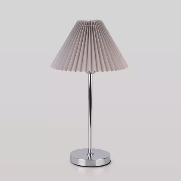 Интерьерная настольная лампа Peony 01132/1 хром/серый - фото