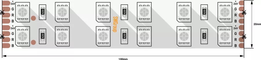Светодиодная лента  SWG5120-24-28.8-RGB-65 - фото