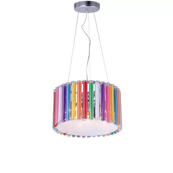 Разноцветный подвесной светильник с блестками SP5+1 Crystal Lux Poker - фото