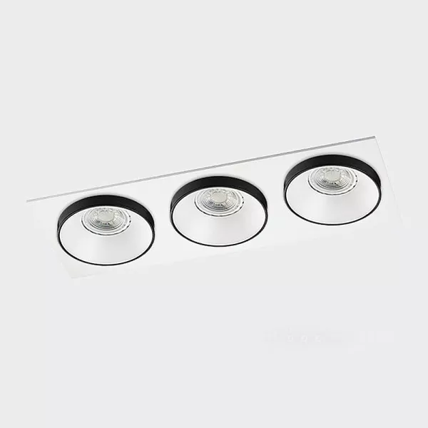 Встроенный светильник - 3шт. + SP03 Italline Solo SP white ring - фото