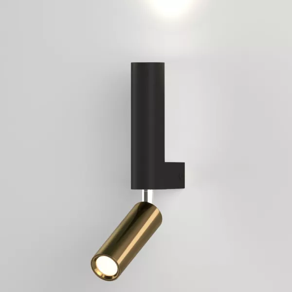 Настенный светильник Pitch 40020/1 LED черный/латунь - фото