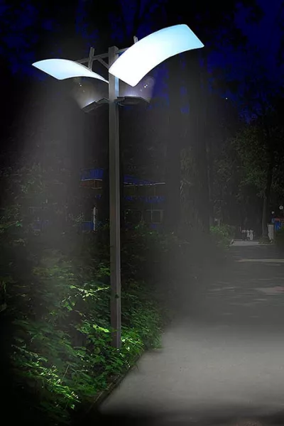 Наземный светильник Sky 560-42/w-50 (двухголовый) - фото