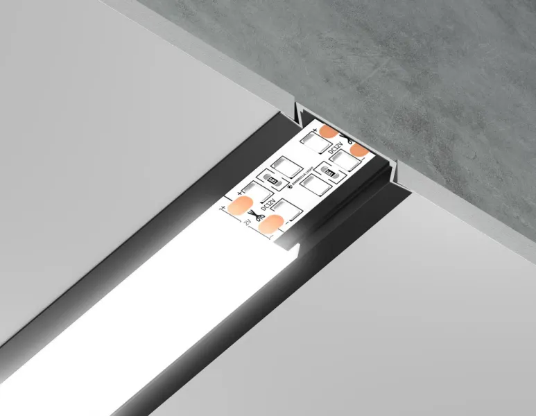 Профиль для светодиодной ленты Illumination GP1100BK - фото