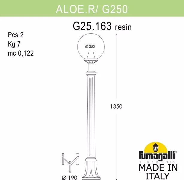 Наземный фонарь GLOBE 250 G25.163.000.VXF1R - фото