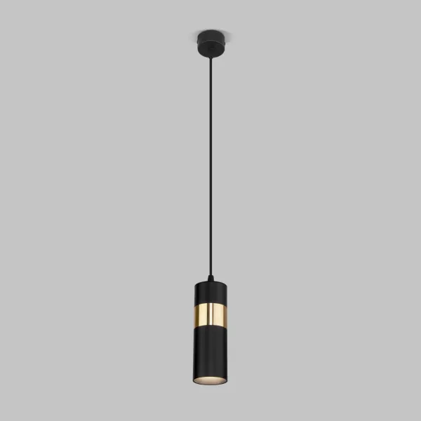 Подвесной светильник Viero 50096/1 черный/золото - фото