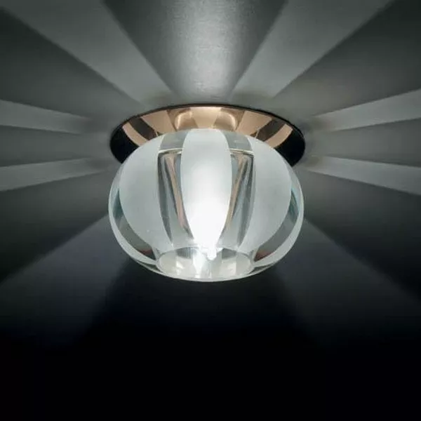 Donolux Светильник встраиваемый декоративный хрустальный, золото D 80 H 70 мм, галог. лампа GY 6.35. - фото