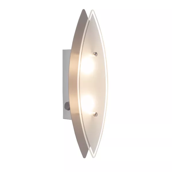 Светильник потолочный "Oval" 2x3W, мет./стекло, 230V, LED сатин хром - фото