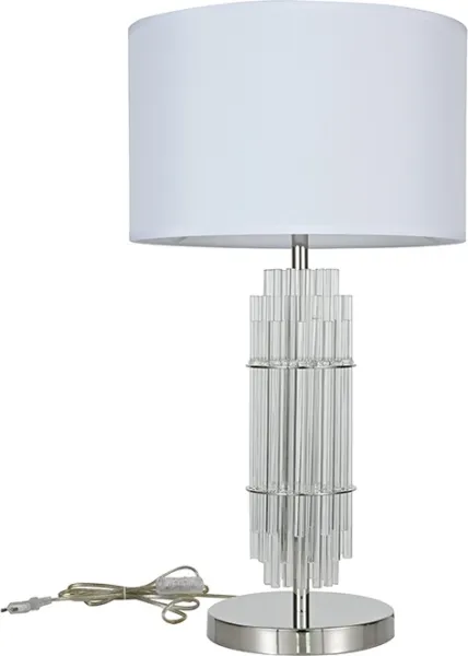 Интерьерная настольная лампа 3680 3681/T nickel - фото