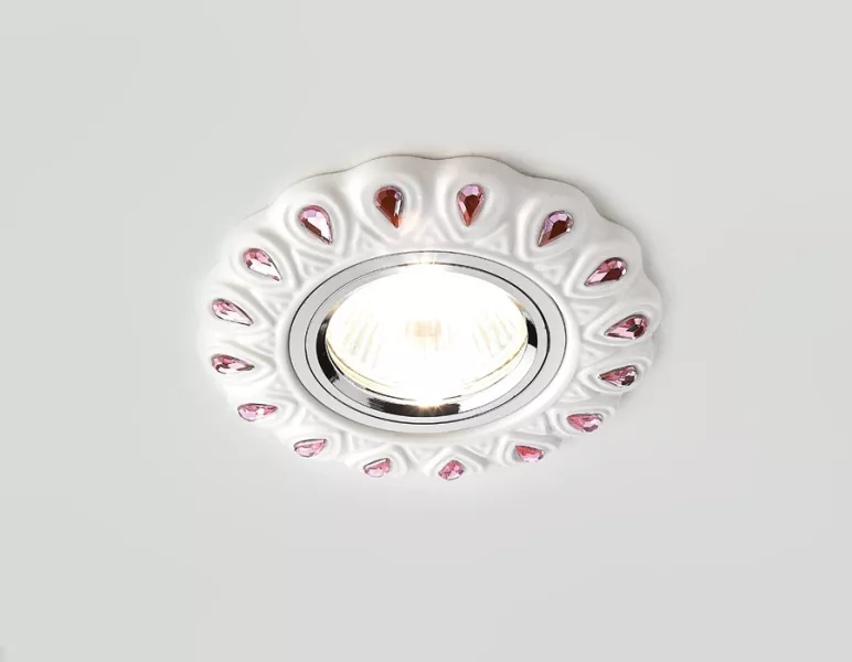 Точечный светильник Дизайн С Узором И Орнаментом Гипс D5540 W/PI - фото