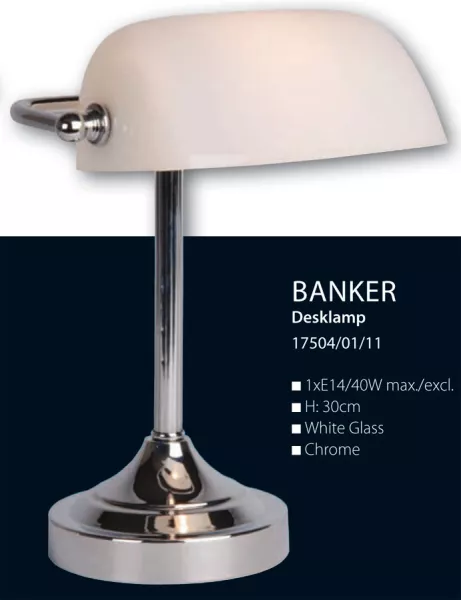 Настольная лампа Lucide Banker 17504/01/11 - фото
