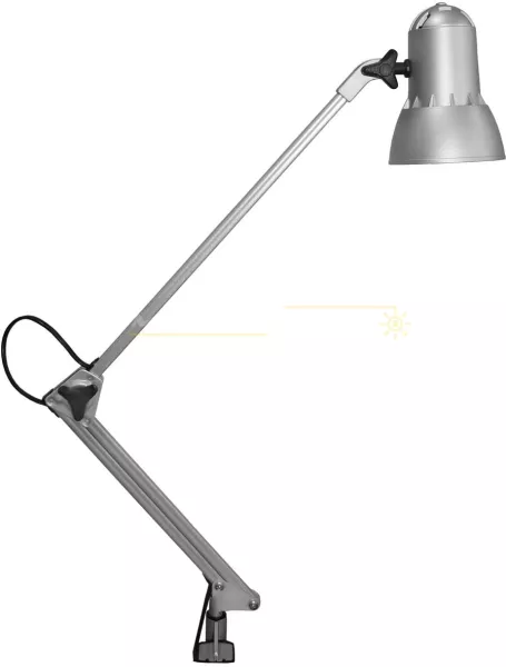 Настольная лампа на струбцине серебро Трансвит Надежда - фото