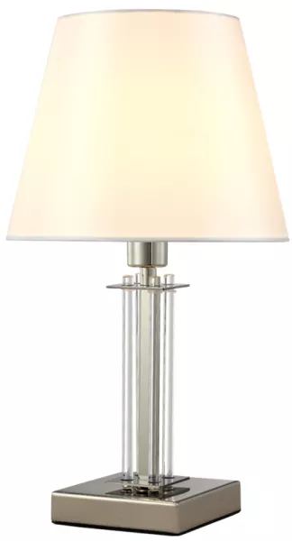 Интерьерная настольная лампа LG1 NICKEL/WHITE Crystal Lux Nicolas - фото