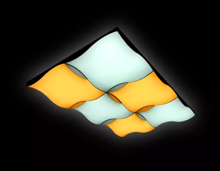 Потолочный светодиодный светильник с пультом WH 192W D720*481 Ambrella Parus FP2356 - фото