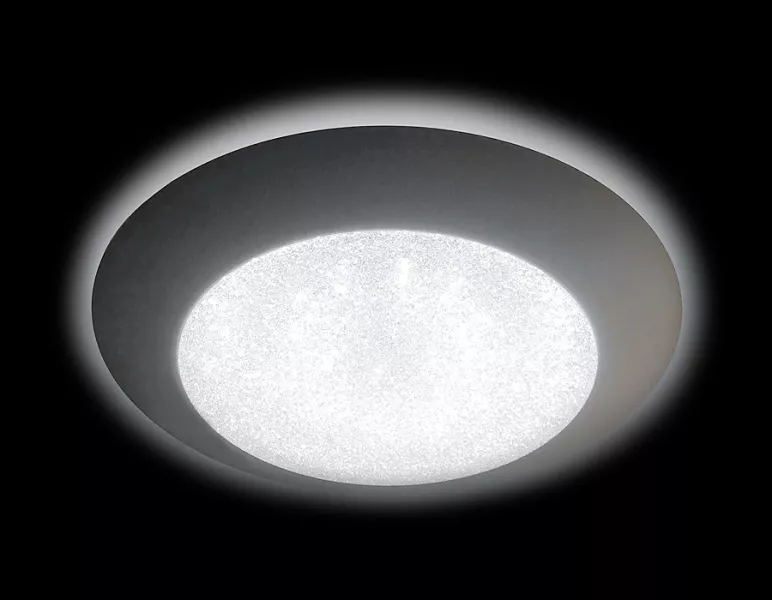 Потолочный светодиодный светильник с пультом FS1250 WH/SD 96W D500 Ambrella Crystal Sand - фото