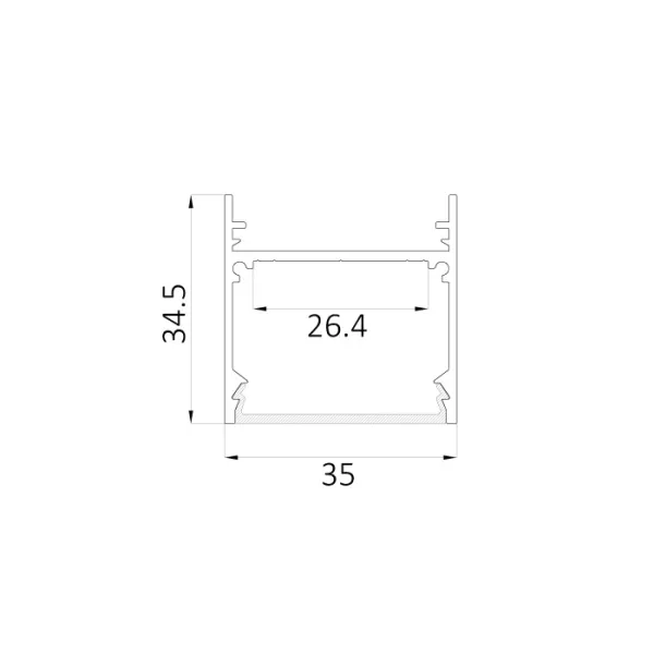 Профиль для светодиодной ленты  0243001 - фото схема