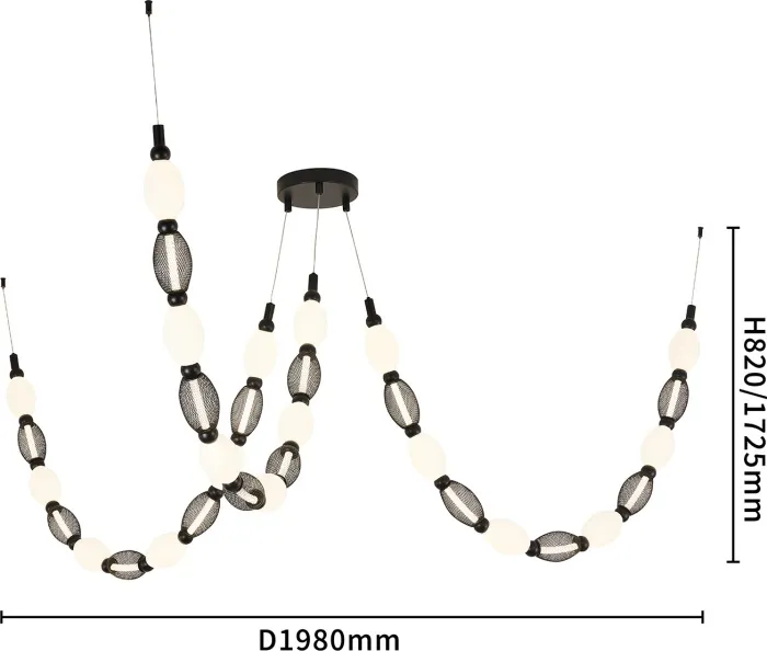 Подвесной светильник Perler 4560-3PC - фото схема