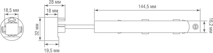 Адаптер Round Line Power connector DLR B - фото схема