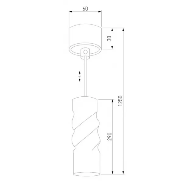 Подвесной светильник Scroll 50136/1 LED черный - фото схема