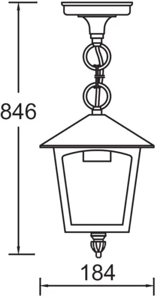 Уличный светильник подвесной  15905 Gb - фото схема