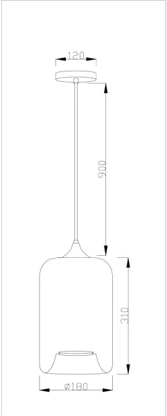 Подвесной светильник 1*E27*60W Moderli Scrum V2142-P - фото схема