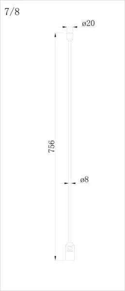 Стойка CODE 1.2 Single Stand H700-2 BBr DL20224 - фото схема