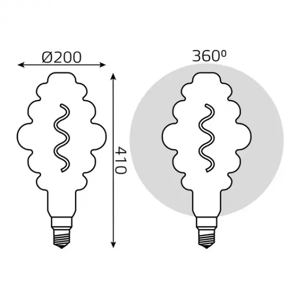 Лампочка светодиодная филаментная  158802006 - фото схема