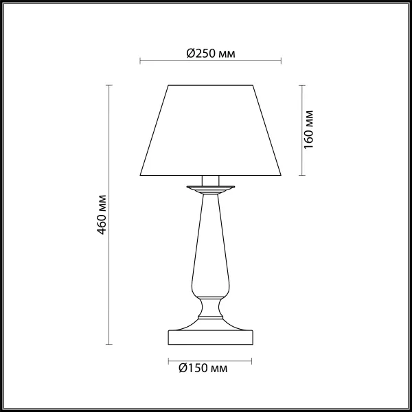 Интерьерная настольная лампа Hayley 3712/1T - фото схема