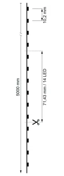 Светодиодная лента COB 840350 - фото схема