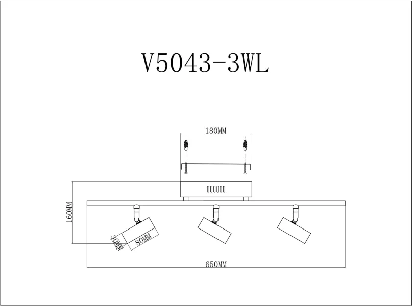 Спот Right V5043-3WL - фото схема
