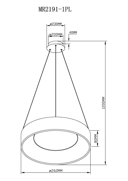 Подвесной светильник Shannon MR2191-1PL - фото схема
