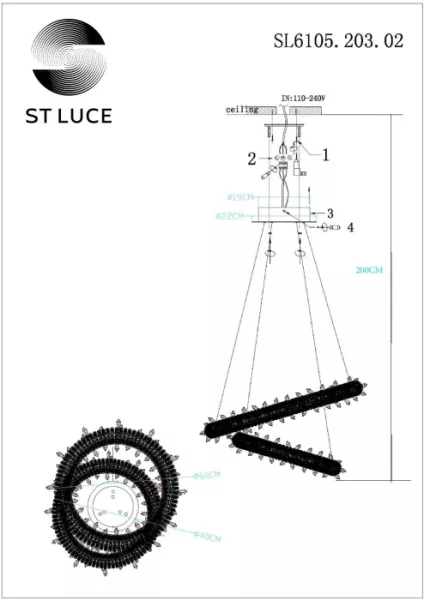 Подвесной светильник Lucchero SL6105.203.02 - фото схема