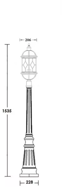 Наземный фонарь SORENTO 92611 Bl - фото схема