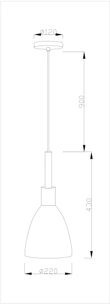 Подвесной светильник Toni V1283-1P - фото схема