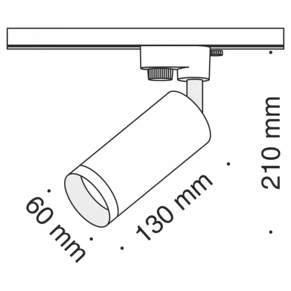 Трековый светильник Track TR004-1-GU10-B - фото схема