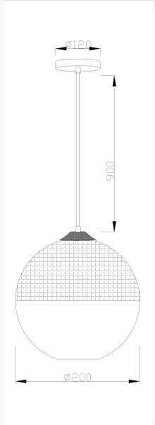 Подвесной светильник Silestia V1691-1P - фото схема