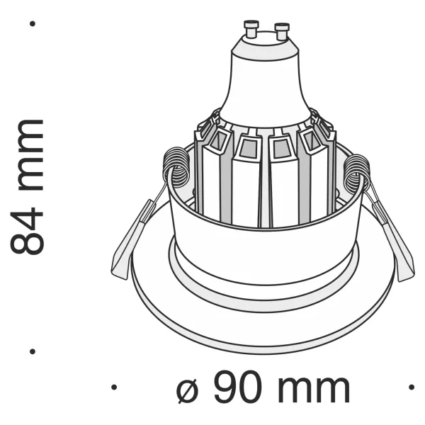 Точечный светильник Barret DL041-01RG - фото схема