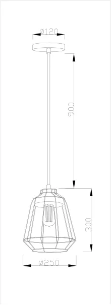 Подвесной светильник Hozy V1371-1P - фото схема