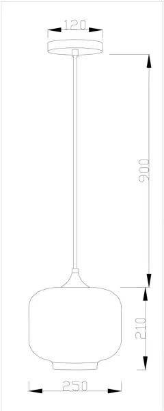 Подвесной светильник Teen V2130-P - фото схема