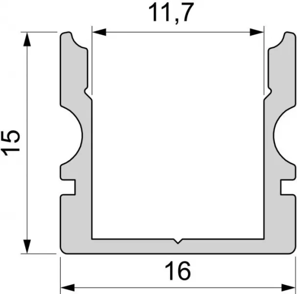 Профиль для светодиодной ленты AU-02-10 970123 - фото схема