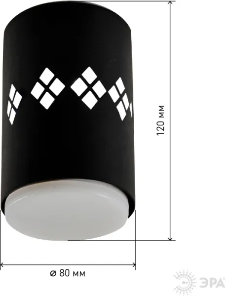 Точечный светильник  OL10 LD GX53 BK - фото схема