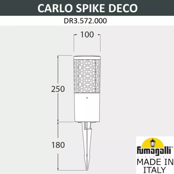 Грунтовый светильник Carlo Deco DR3.572.000.AXU1L - фото схема
