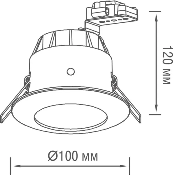 Встраиваемый светильник уличный N1519 N1519RAL9003 - фото схема