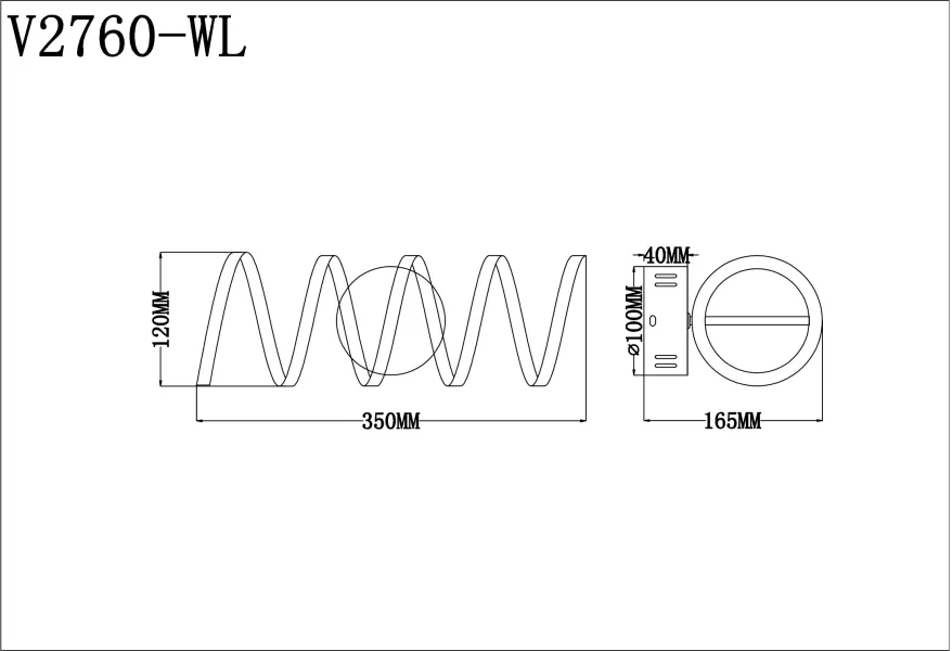 Бра Krit V2760-WL - фото схема