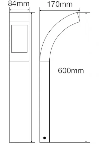 Наземный светильник  W2144-600 S - фото схема