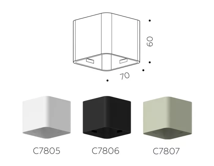 Основание для светильника C C7807 - фото схема