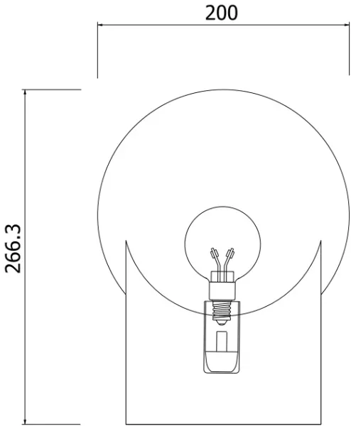Интерьерная настольная лампа Pax 01167/1 черный - фото схема