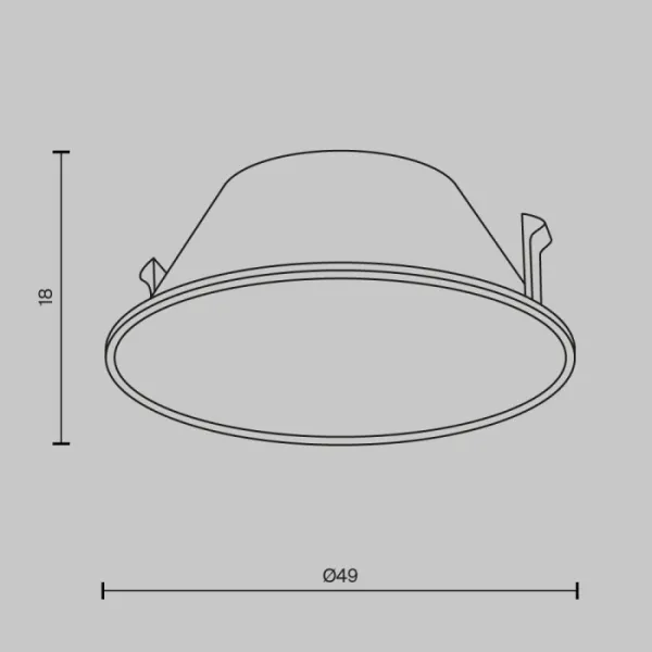 Рамка для светильника Wise Ring057-7-B - фото схема